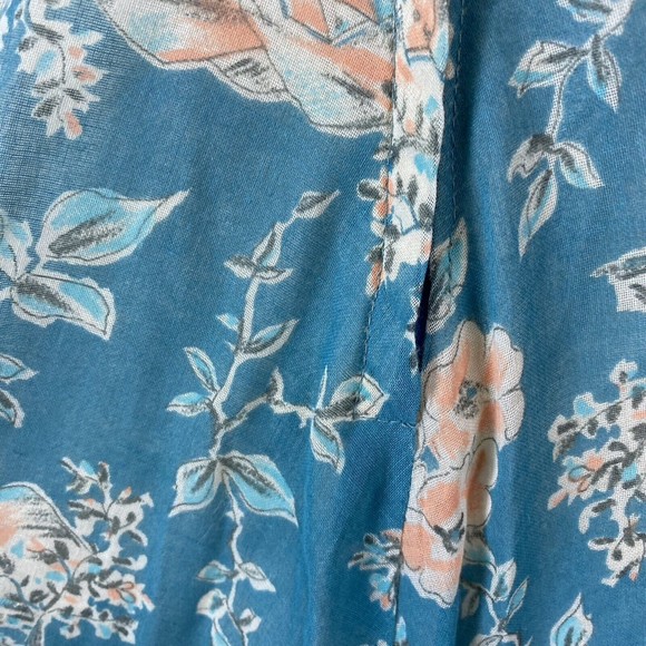 Vtg 70s Gunne Sax By Jessica Floral Voile Dress XS S Lace Boho Bell Sleeve - Picture 10 of 14